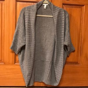 Gray open sweater